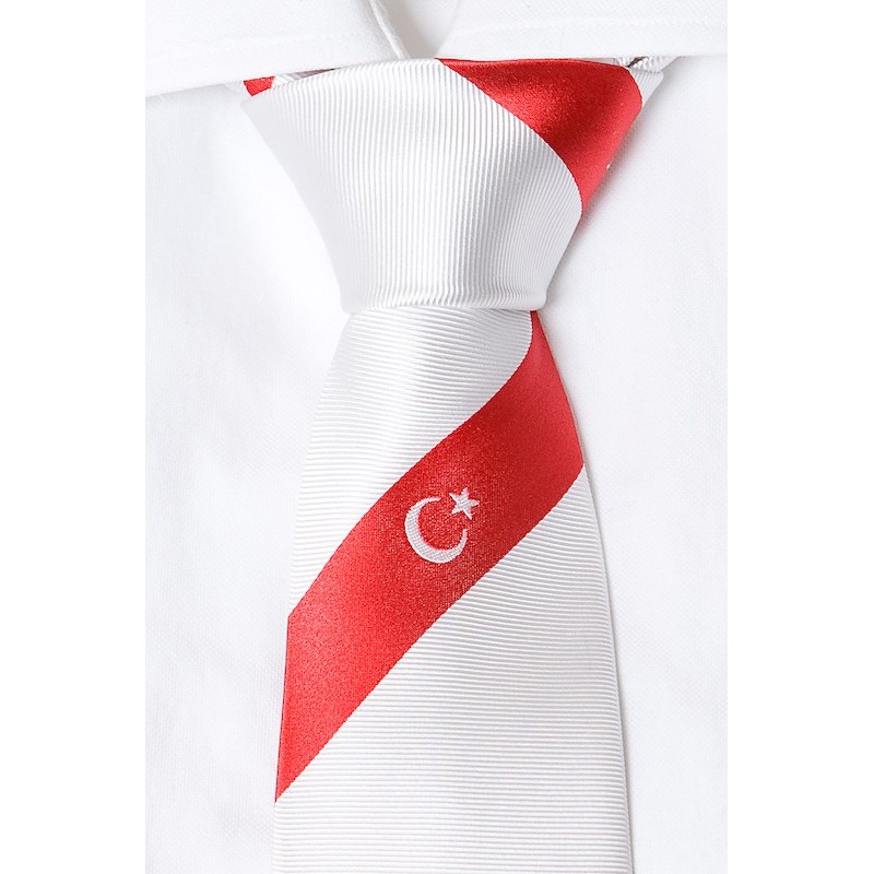 essence overal scheidsrechter Turkse stropdas (wit) - Speciale Dassen