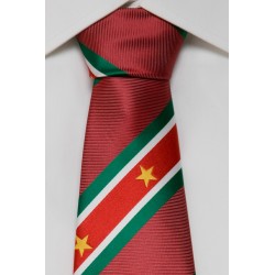 Suriname corbata rojo oscura
